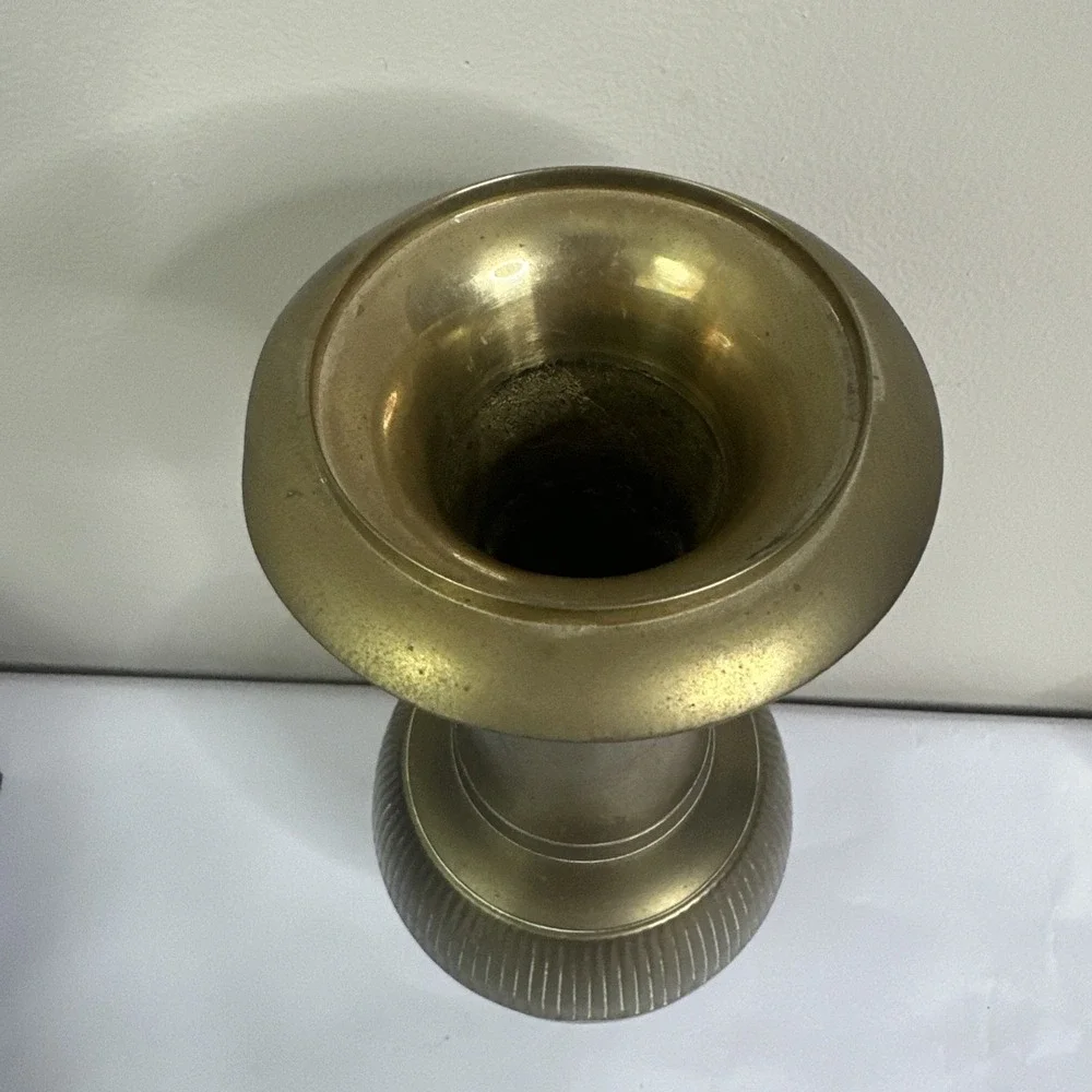 Vintage Brass Vase Made In India 8 Inches Tall Brass Decor Brass Vintage Antique